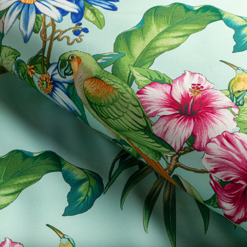 Majorelle Anima Print 100% Cotton Fabric, Aqua