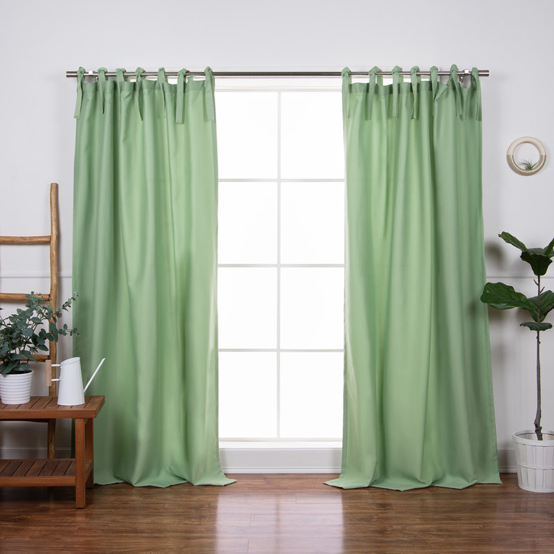 Arusyak Outdoor Tie Top Curtain, Forest
