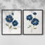 Coquelicots bleus - reproduction encadrée de qualité supérieure - prête à être accrochée - aucun clou requis - aucun clou requis-671805635-671805639