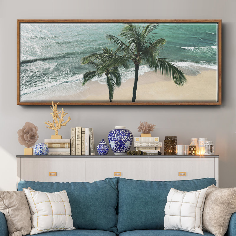 Maui Palm, impression sur toile encadrée, Noyer, H 12 po x l 30 po x P 1,5 po
