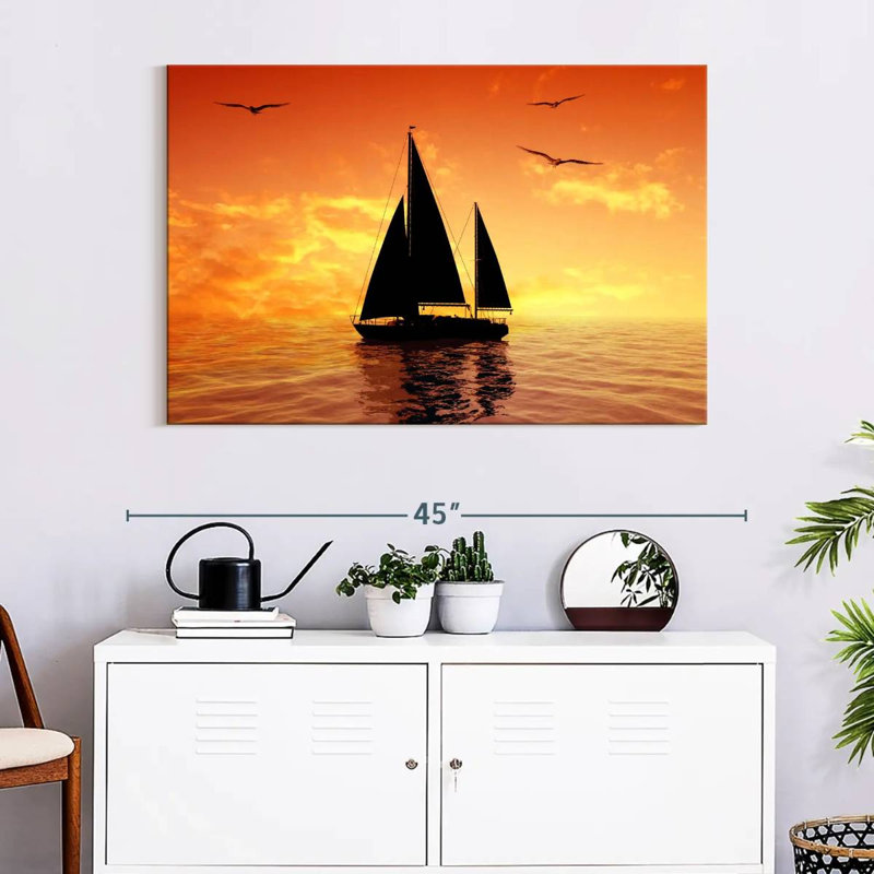 Silhouette de bateau Mehar, H 26 po x l 39 po