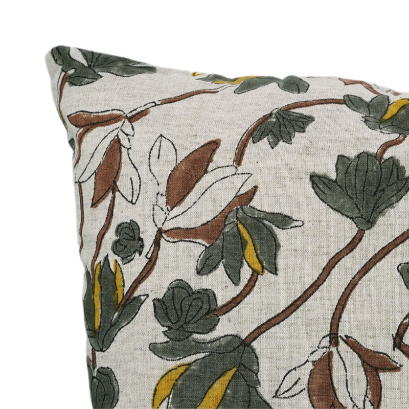 Housse de coussin en lin Fabivine Shivri, Carré, H 18 po x l 18 po