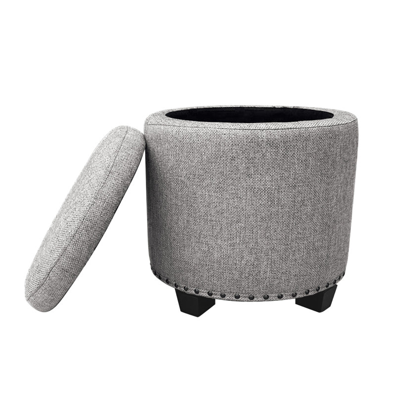 Repose-pieds avec rangement, plateau relevable rond de 19 po