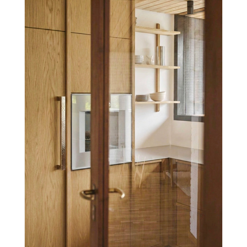 Belvedere Appliance Pull In Hammered Polished Nickel