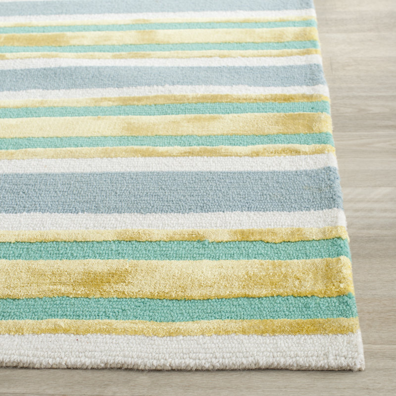 Hand Tufted Striped Rug, Runner 2'3" x 8'