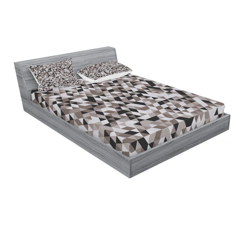 Ensemble de draps géométriques tendance, Ensemble de drap pour grand lit avec drap-housse