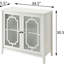 Console avec 2 espaces de rangement - Garde les articles dans des panneaux de verre