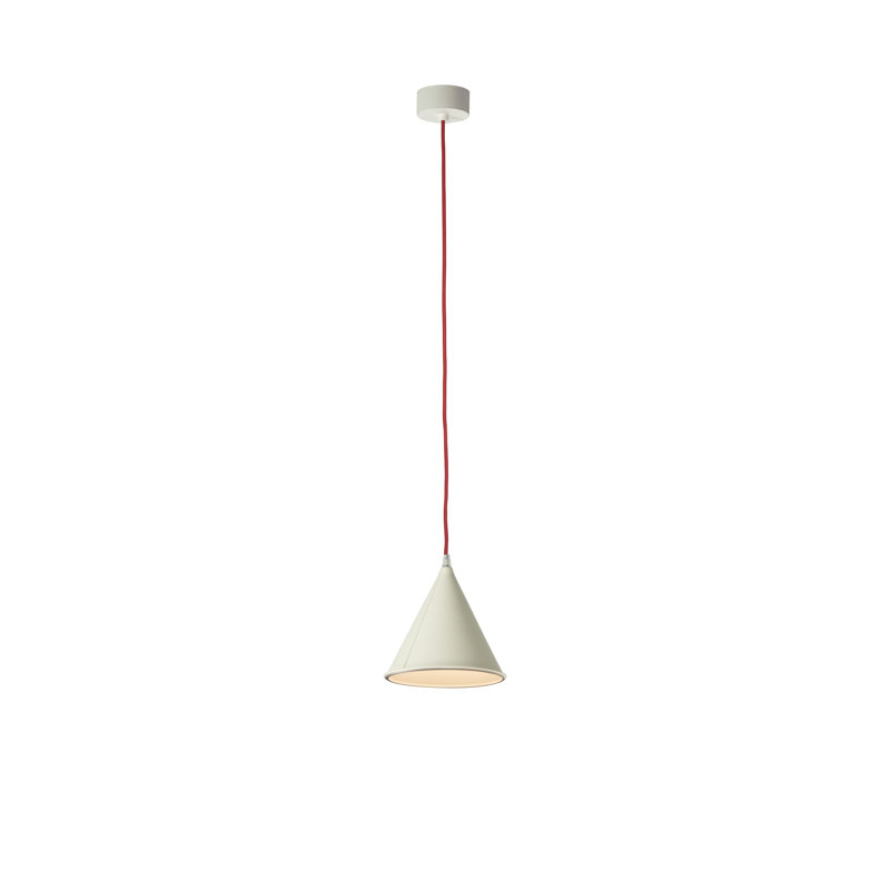 Be.pop 1-Light Cone Pendant, Red, White
