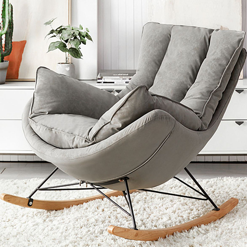 Chaise berçante de salon pour adulte, Gris