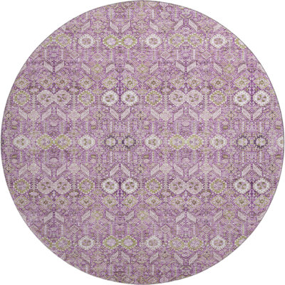 Premium Machine Washable Cerrito AMF574 Lavender Rug