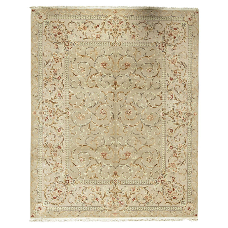 Handmade Silk and Wool Oriental Area Rug