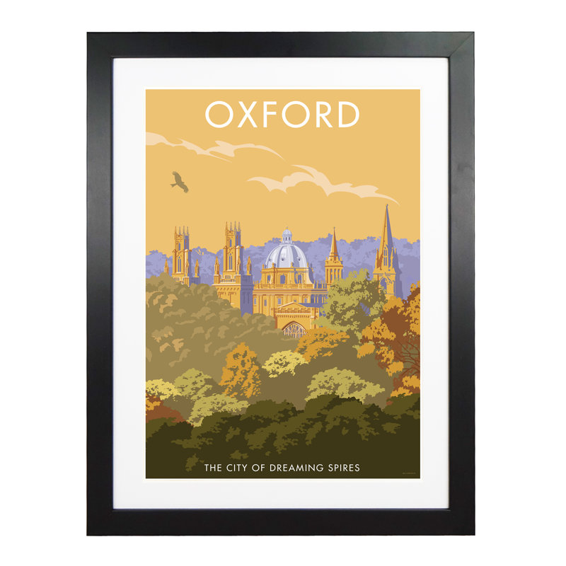 Oxford - Print, 50cm H x 40cm W x 3cm D, Black Framed