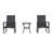 3 Pieces Rocking Chair Table Set Wicker Bistro Set with Coffee Table-22244968