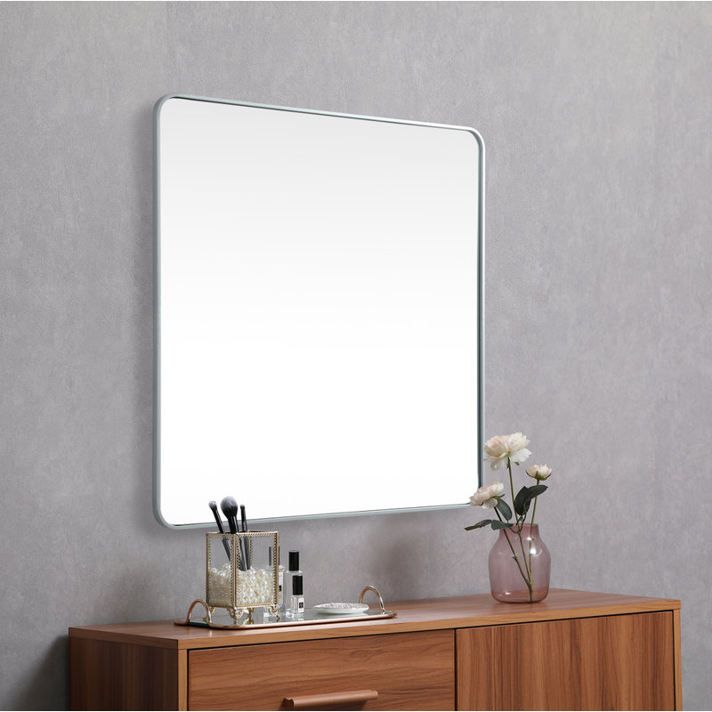 Miroir mural Marengo, Argent, 42 po x 42 po 