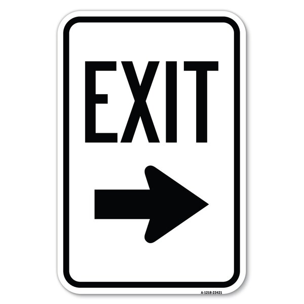 Signmission Parking Lot Sign Exit Sign (right Arrow) 23421 - Wayfair Canada