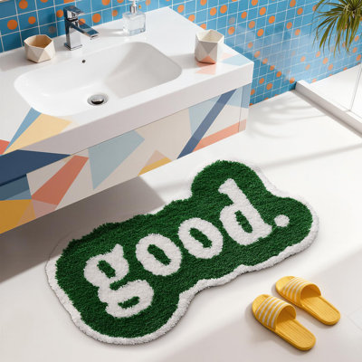 Drôle de tapis de bain antidérapant et antidérapant à séchage rapide lavable à la machine 20 po x 32 po, bon