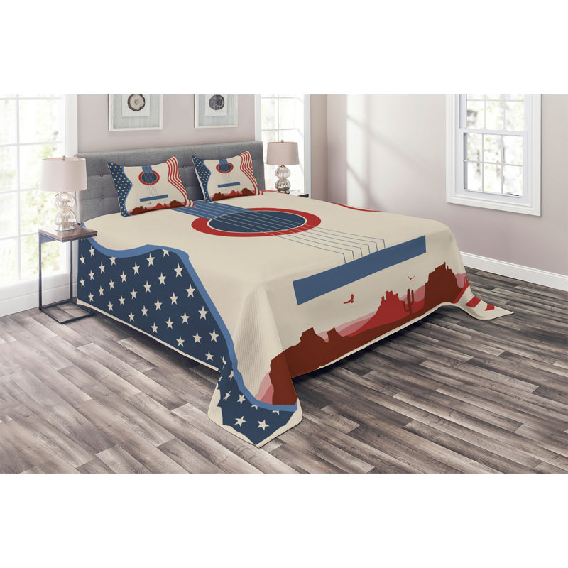 Music Farmhouse / Country Polyester Coverlet