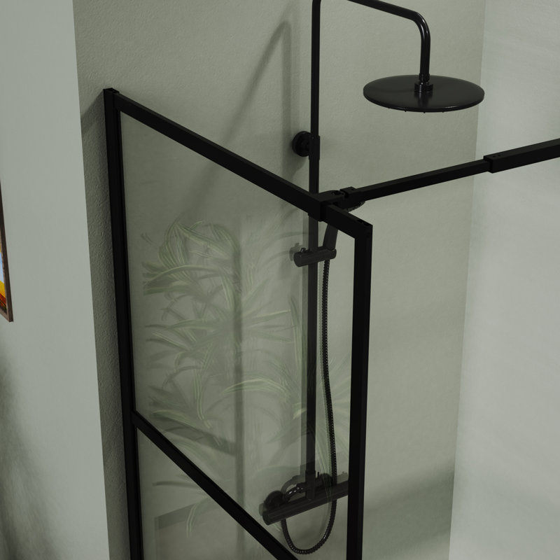 34" W x 72" H Framed Fixed Glass Panel