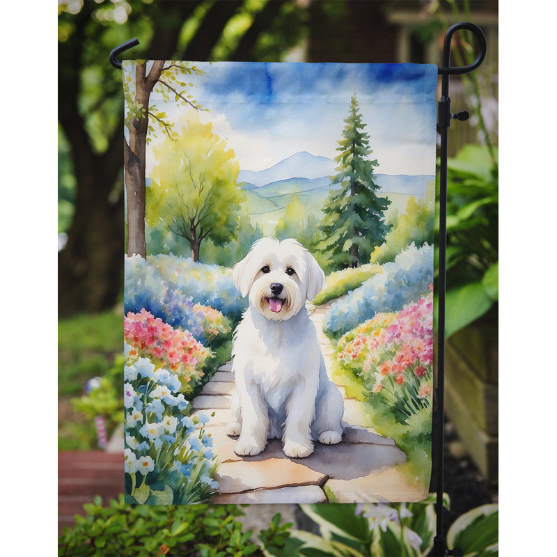 Drapeau de jardin Coton de Tulear