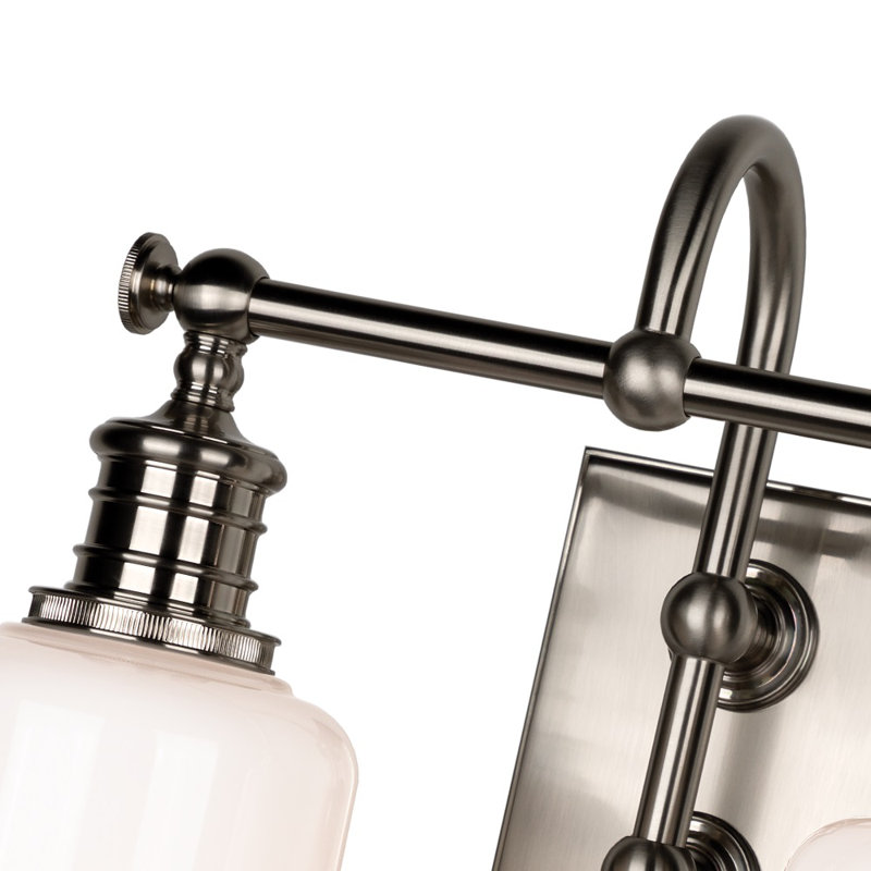 Éclairage de salle de bain à intensité variable à 2 lumières Duy, Nickel satiné