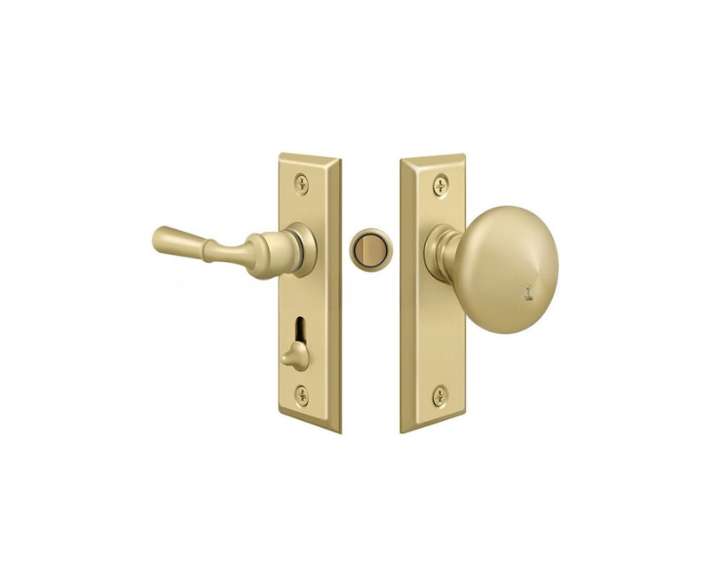 Handle With Knob, Unlacruered Brass
