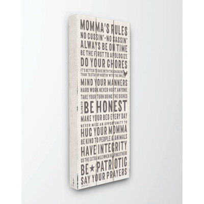 « mom rules », art de texture