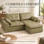 86.61 " Faux Leather Sectional-1968372811