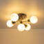 Wetumpka 5-Light Industrial Glass Globe Semi Flush Mount Ceiling Light-2135902044