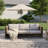 Lenore 84" Curved Wicker Patio Sofa with Cushions
