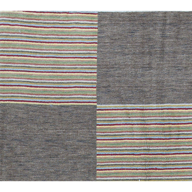 Wool Geometric Area Rug in Beige