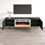 Gerlef 80" Modern TV Stand with Electric Fireplace, High Gloss Finish, Wall-Mounted-520954821