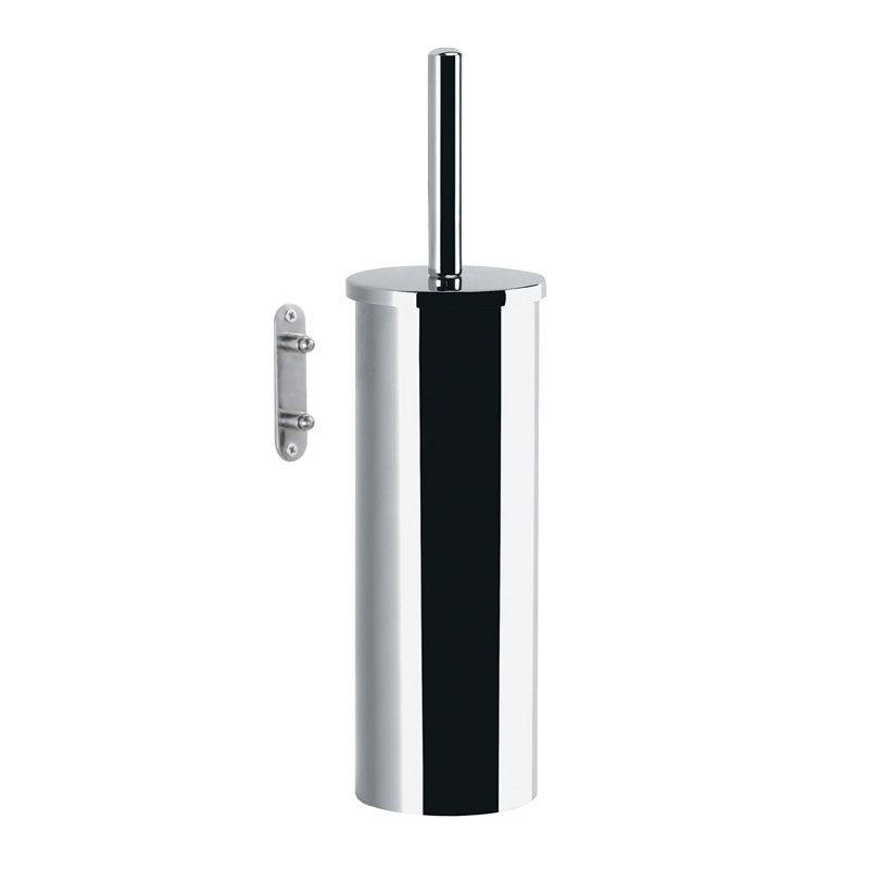 Flip Toilet Brush Wall Mounted - Matt Black, Chrome