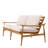 Manzo 71.26'' Wide Rectangle Teak Patio Sofa with Cushions