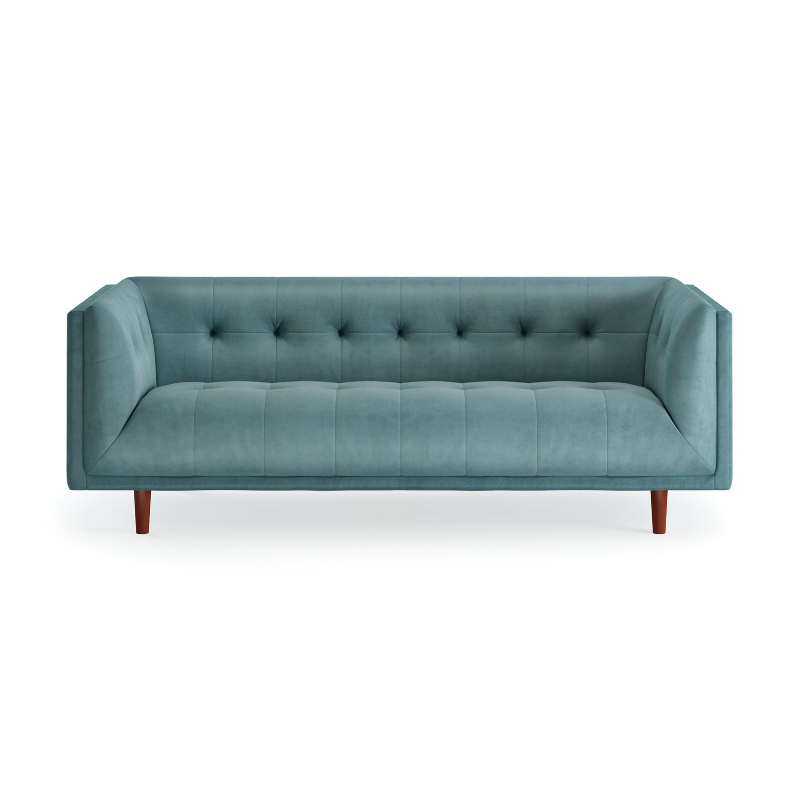George 82'' Upholstered Sofa, Copen Blue Velvet