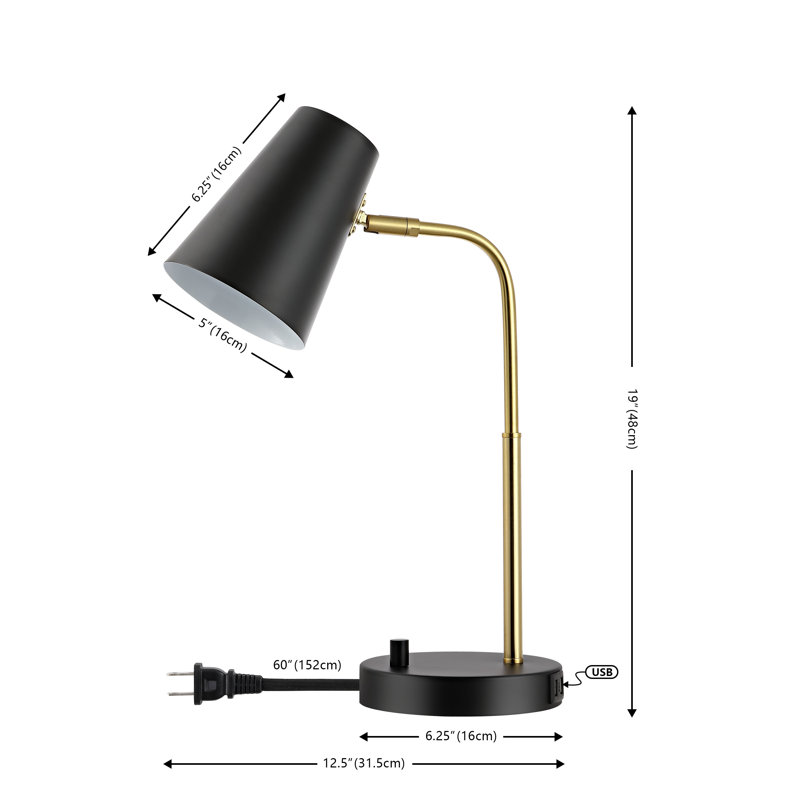 Lampe de table 19 "avec port USB Arynn