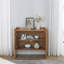 Buffet de style rustique - noyer, 33,9 po x 15 po x 31,5 po, buffet