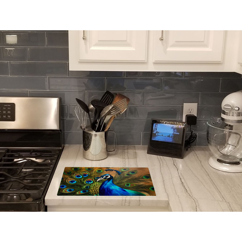 Peacock Glass Cutting Board