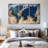 " Carved World Map " 3 Piece Art Set-1064454990