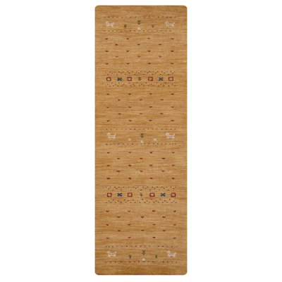 Tapis de couloir en laine nouée à la main de style écologique de Manns