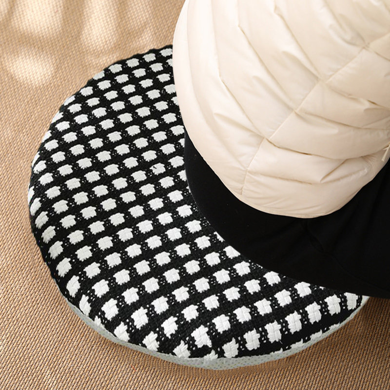 Coussins de siège pour utilisation à domicile Coussins de plancher en velours côtelé pour salon Tatami 14 pouces, Black