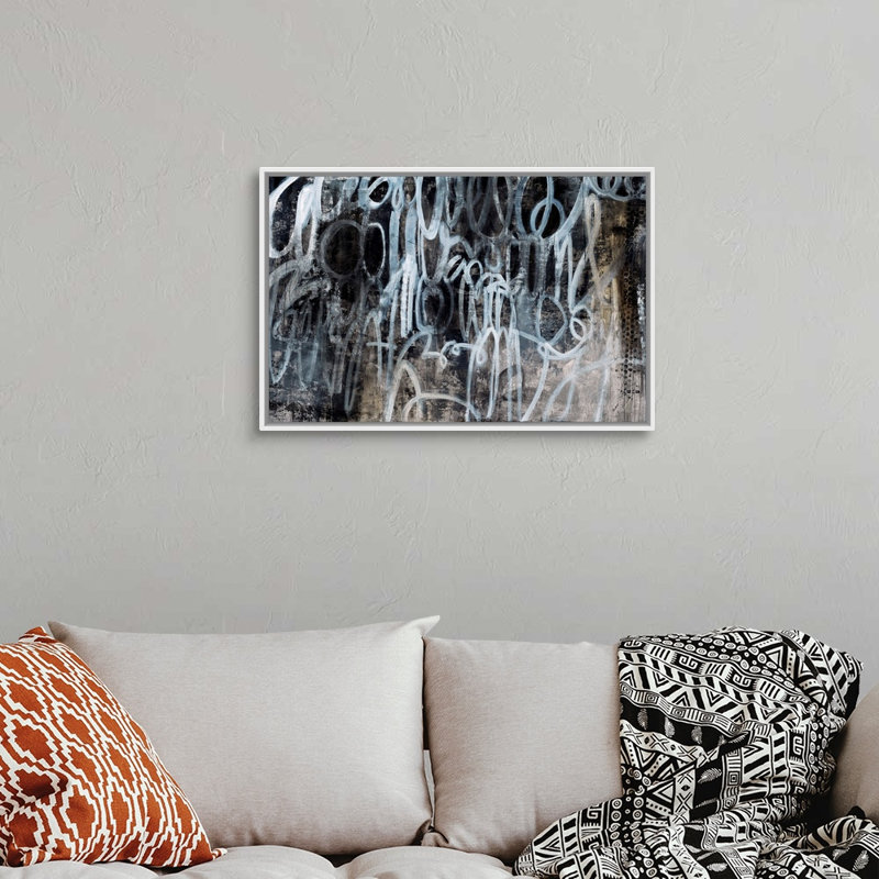 «No Straight Talk» par Calyton Rabo, reproduction d'art graphique sur toile, H 22 po x l 32 po x P 1,75po