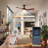 57.9" Ceiling Fan With Light – Walnut Wood Blades, 6-Speed Reversible Motor & Bluetooth App Control