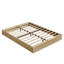 Structure de lit double en bois, conception en bois cannelé, support de lattes robuste, sans sommier, noyer-252057791-252057788