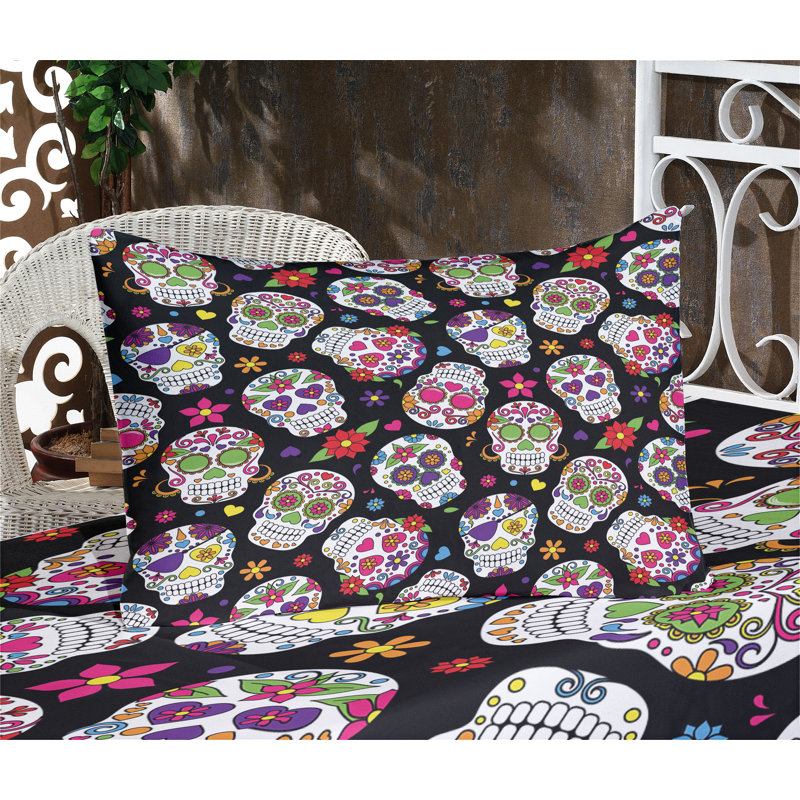 Multicolore ensemble de draps et taies décoratives Ambesonne, Ensemble de draps pour très grand lit californien