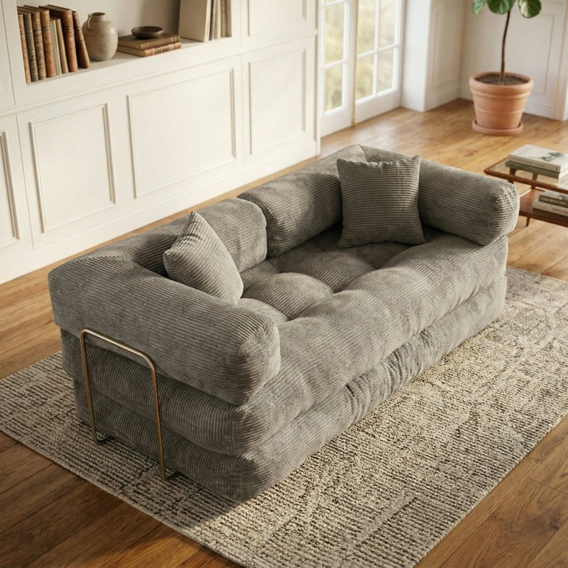 Canapé-lit Cloud Boneless Couch, canapé-lit convertible 5-en-1, Light Grey