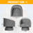 Upholstered Oversize Swivel Armchair (Set Of 2)-928620623