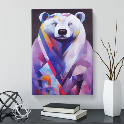 Colourful Polar Bear - Wrapped Canvas