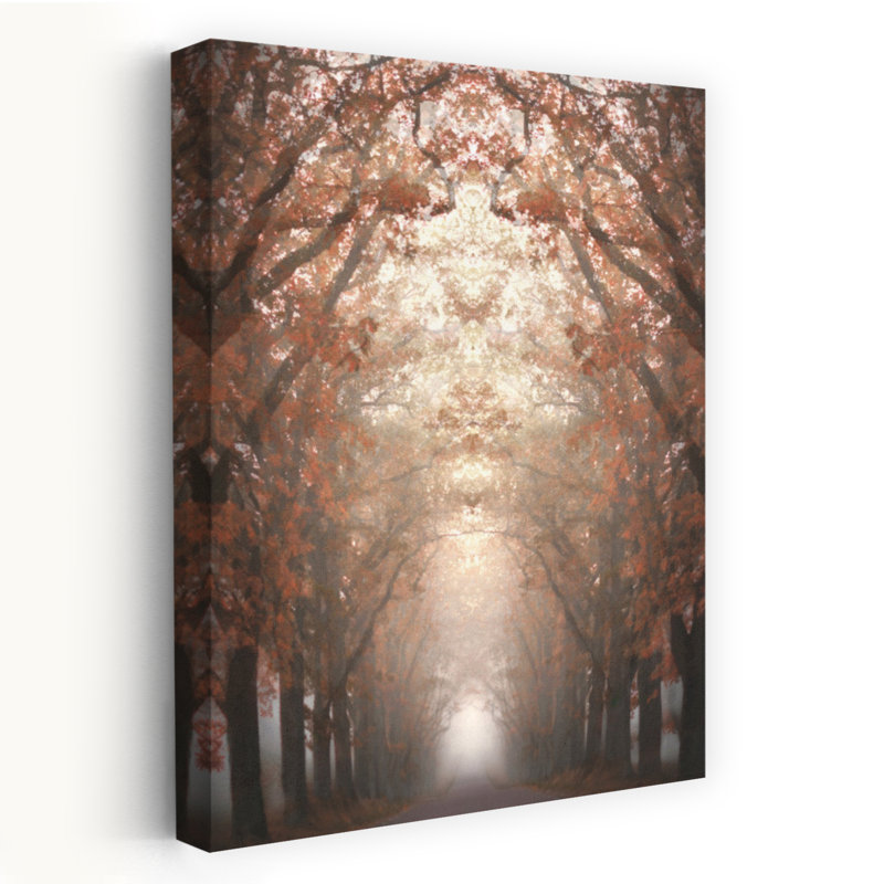 Contemporary Art Abstract Ethereal Mystical Autumn Architecture Wall Art by Christina Sillen - Wrapped Canvas Print