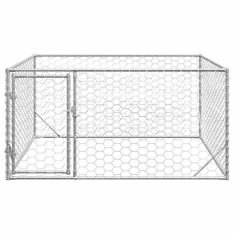 Galvanised Steel Dog House, 100cm H x 200cm W x 200cm D