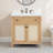 Cane Paneled Bathroom Vanity with Engineered Stone Top
